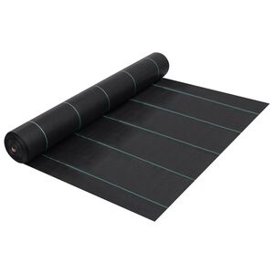 vidaXL Estera de control de malezas y ra&iacute;ces PP negro 1x50 m