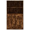 vidaXL Aparador de madera contrachapada roble ahumado 60x35,5x103,5 cm