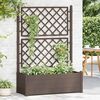 vidaXL Jardinera con enrejado PP moca 100x43x142 cm