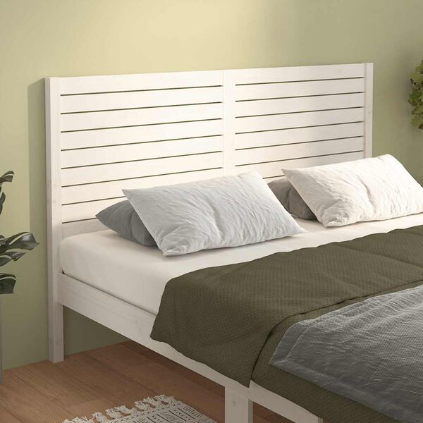 vidaXL Cabecero de cama madera maciza de pino blanco 166x4x100 cm