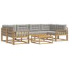 vidaXL Conjunto de sof&aacute;s de exterior 5 uds. Blanco y Gris Claro