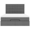 vidaXL Estructura cama otomana colch&oacute;n tela gris oscuro 140x190cm