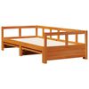 vidaXL Sofá cama sin colchón madera maciza pino marrón cera 90x190 cm
