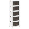 vidaXL Caja de almacenaje apilable con ruedas 5 niveles 28 L