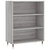 vidaXL Aparador alto madera contrachapada gris sonoma 69,5x34x180 cm
