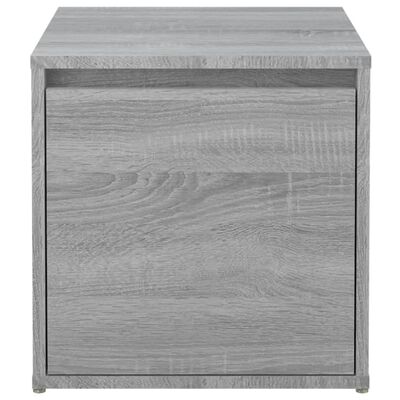 vidaXL Cajón taburete madera contrachapada gris Sonoma 40,5x40x40 cm