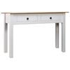 vidaXL Mesa consola madera maciza pino Panam&aacute; blanco 110x40x72cm