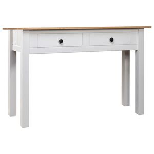 vidaXL Mesa consola madera maciza pino Panam&aacute; blanco 110x40x72cm