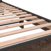 vidaXL Estructura cama madera ingenier&iacute;a metal marr&oacute;n roble 200x200 cm