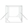 vidaXL Perrera de exterior acero galvanizado plateado 6x2x2 m