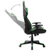 vidaXL Silla de gaming de cuero sint&eacute;tico negro y verde