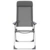 vidaXL Sillas de camping plegables 2 unidades aluminio gris