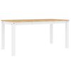 vidaXL Mesa de comedor Panama madera maciza pino blanco 160x80x75 cm