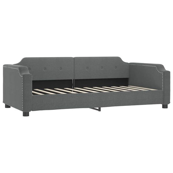 vidaXL Sofá cama sin colchón tela gris oscuro 80x200 cm