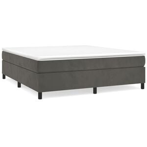 vidaXL Estructura de cama con somier terciopelo gris oscuro 160x200cm