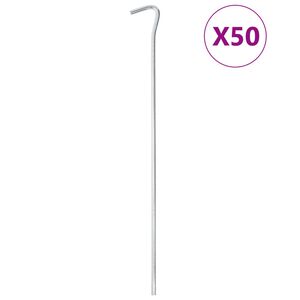 vidaXL Clavijas para tienda 24 uds acero galvanizado 17 cm &Oslash;7 mm