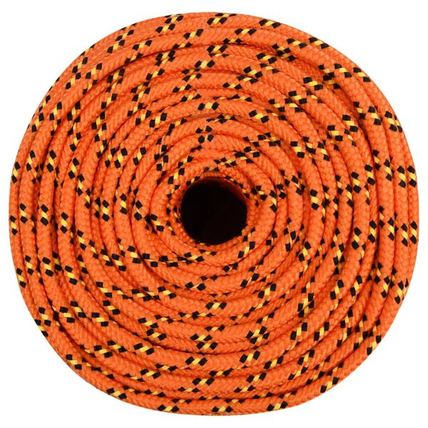 vidaXL Cuerda de barco polipropileno naranja 6 mm 50 m