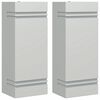 vidaXL Apliques de exterior 2 unidades acero inoxidable plateado