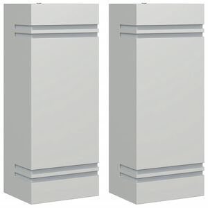 vidaXL Apliques de exterior 2 unidades acero inoxidable plateado