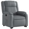vidaXL Sill&oacute;n reclinable elevable cuero artificial gris