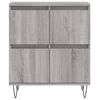 vidaXL Aparador de madera contrachapada gris Sonoma 60x35x70 cm
