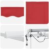 vidaXL Toldo Retr&aacute;ctil Rojo 600 x 350 cm Poli&eacute;ster y metal