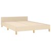 vidaXL Cama sin colch&oacute;n tela color crema 140x190 cm
