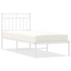 vidaXL Estructura cama sin colch&oacute;n con cabecero metal blanco 80x200 cm