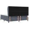 vidaXL Cama tipo Box Spring Gris oscuro 200 x 200 cm Poli&eacute;ster