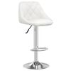 vidaXL Taburete de cocina cuero sint&eacute;tico blanco