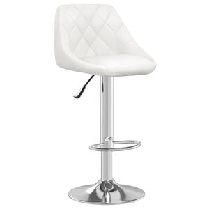vidaXL Taburete de cocina cuero sint&eacute;tico blanco