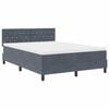 vidaXL Cama tipo Box Spring Gris oscuro 140 x 190 cm Terciopelo