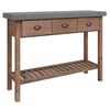 vidaXL Mesa consola de madera maciza de abeto 110x35x80 cm