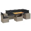 vidaXL Set de sof&aacute;s de jard&iacute;n 7 piezas con cojines rat&aacute;n PE gris