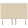 vidaXL Cabecero con cabecera Crema 144 cm Cuero sint&eacute;tico