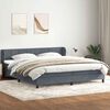 vidaXL Cama box spring con colchones terciopelo gris oscuro 180x220 cm