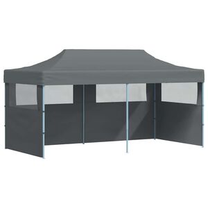 vidaXL Carpa plegable Pop-up con paredes laterales 3x6 m antracita