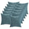 vidaXL Funda de almohada 12 uds. HEERLEN Azul 40 x 40 cm Tela Chenille