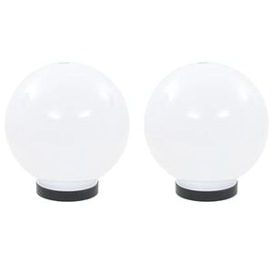 vidaXL Juego de l&aacute;mparas de bola LED 2 piezas esf&eacute;ricas 20 cm PMMA