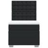 vidaXL Cama box spring con colch&oacute;n cuero sint&eacute;tico negro 90x190 cm