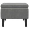 vidaXL Taburete con patas de madera terciopelo gris oscuro