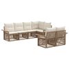 vidaXL Conjunto de sof&aacute;s de jard&iacute;n 7 uds. 7-N&uacute;mero de plazas Beige