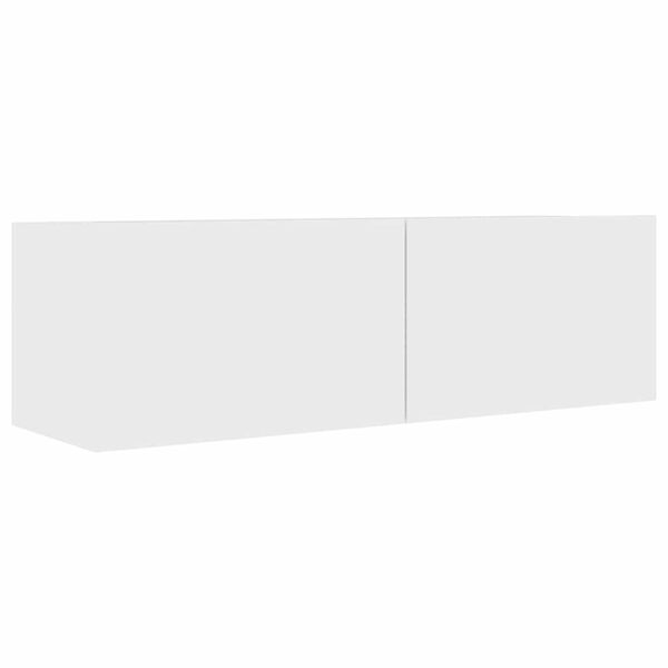 vidaXL Mueble para TV pared madera contrachapada blanco 100x30x30 cm