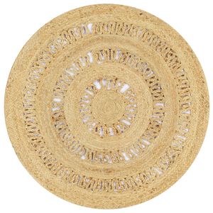 vidaXL Alfombra hecha a mano de yute trenzado 90 cm