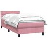 vidaXL Cama box spring con colch&oacute;n terciopelo rosa 100x210 cm