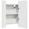 vidaXL Armario espejo de baño con luz LED acrílico blanco 40x12x45 cm