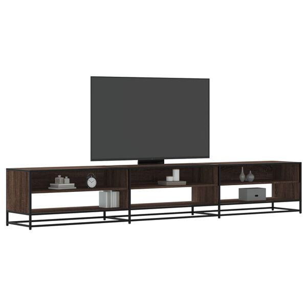 vidaXL Mueble para TV madera de ingeniería marrón roble 270x40x46 cm