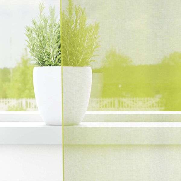 vidaXL Cortinas de gasa con trabillas 2 uds. verde manzana