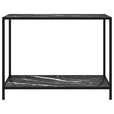 vidaXL Mesa de consola negro vidrio templado 100x35x75 cm
