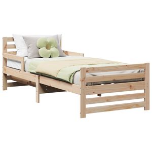 vidaXL Estructura de cama Marr&oacute;n 80 x 200 cm Madera de ingenier&iacute;a